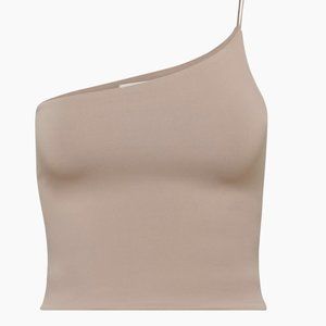 Aritzia Babaton Contour One-Shoulder Tank in Warm Taupe Size S
